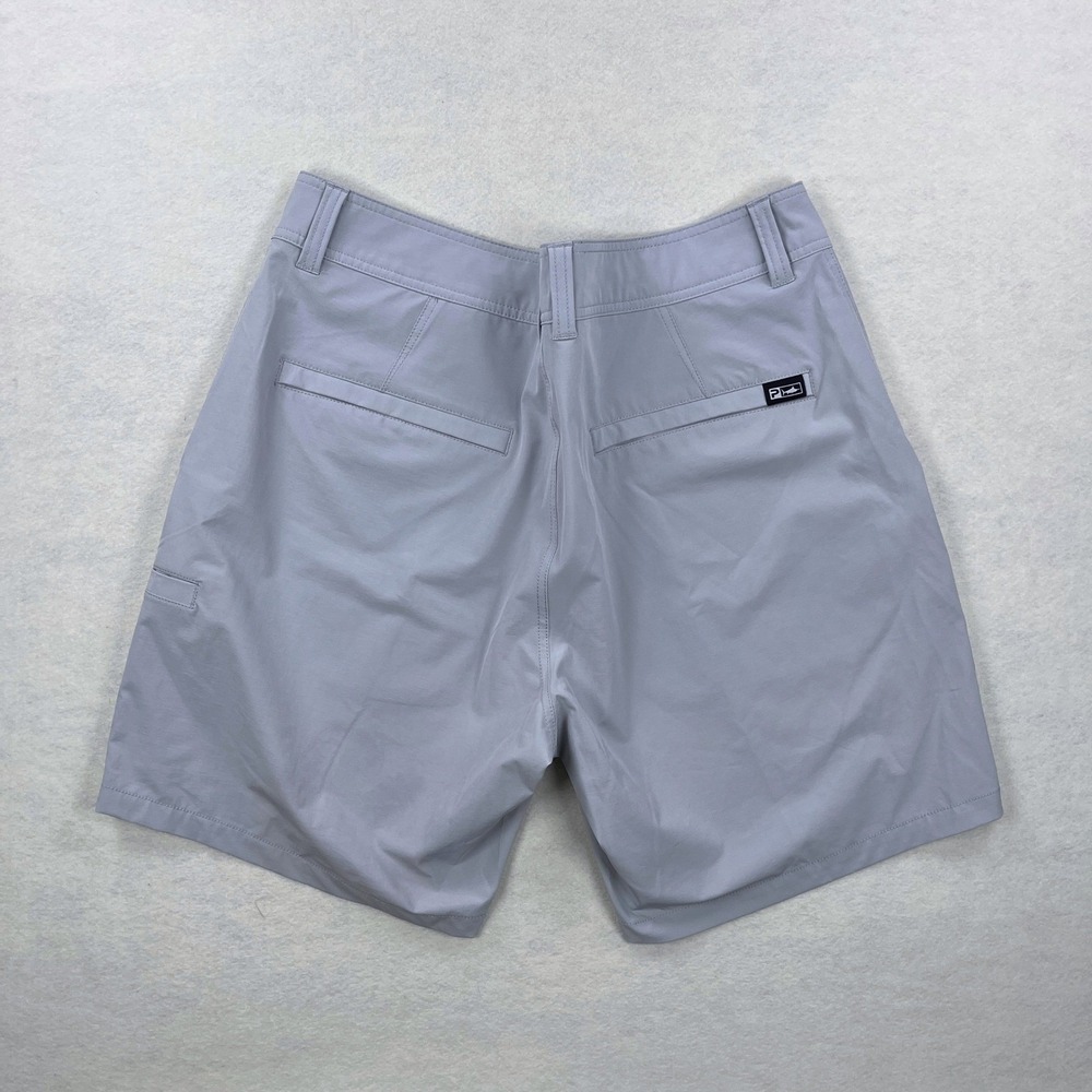 Pelagic High Performance Men 38 Gray Fishing Shorts Stretch Quick Dry Hybrid - Picture 3 of 8